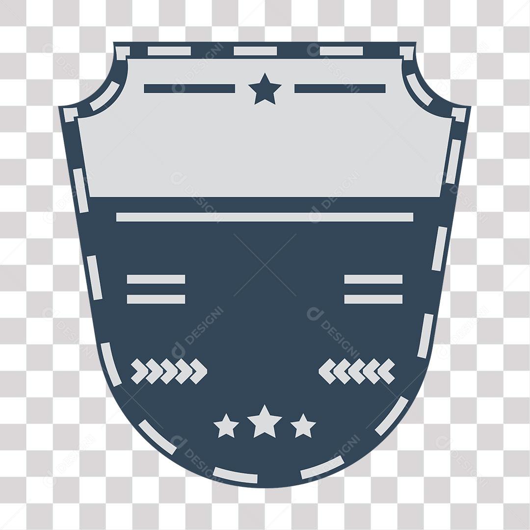 desenho de brasão em forma de escudo