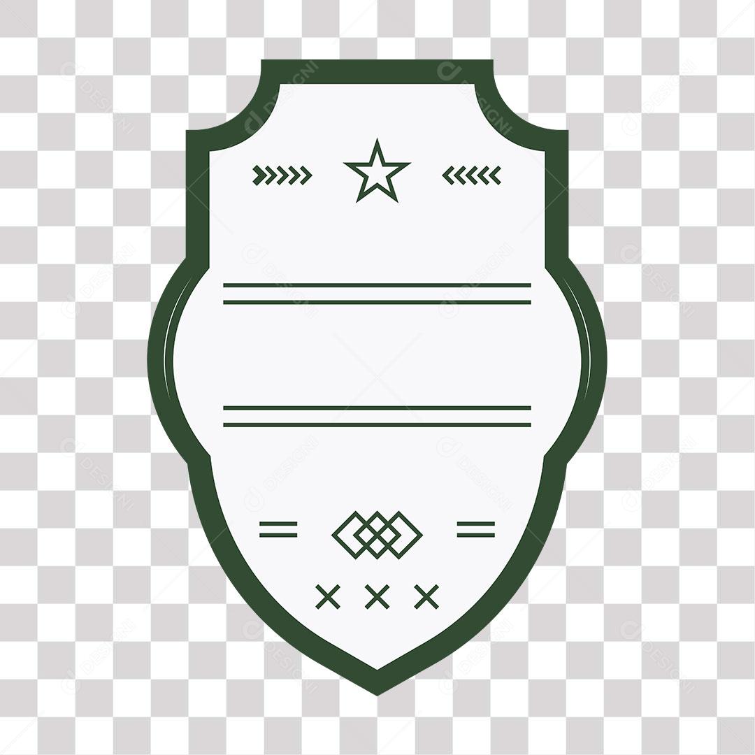 desenho de brasão de cor  branca