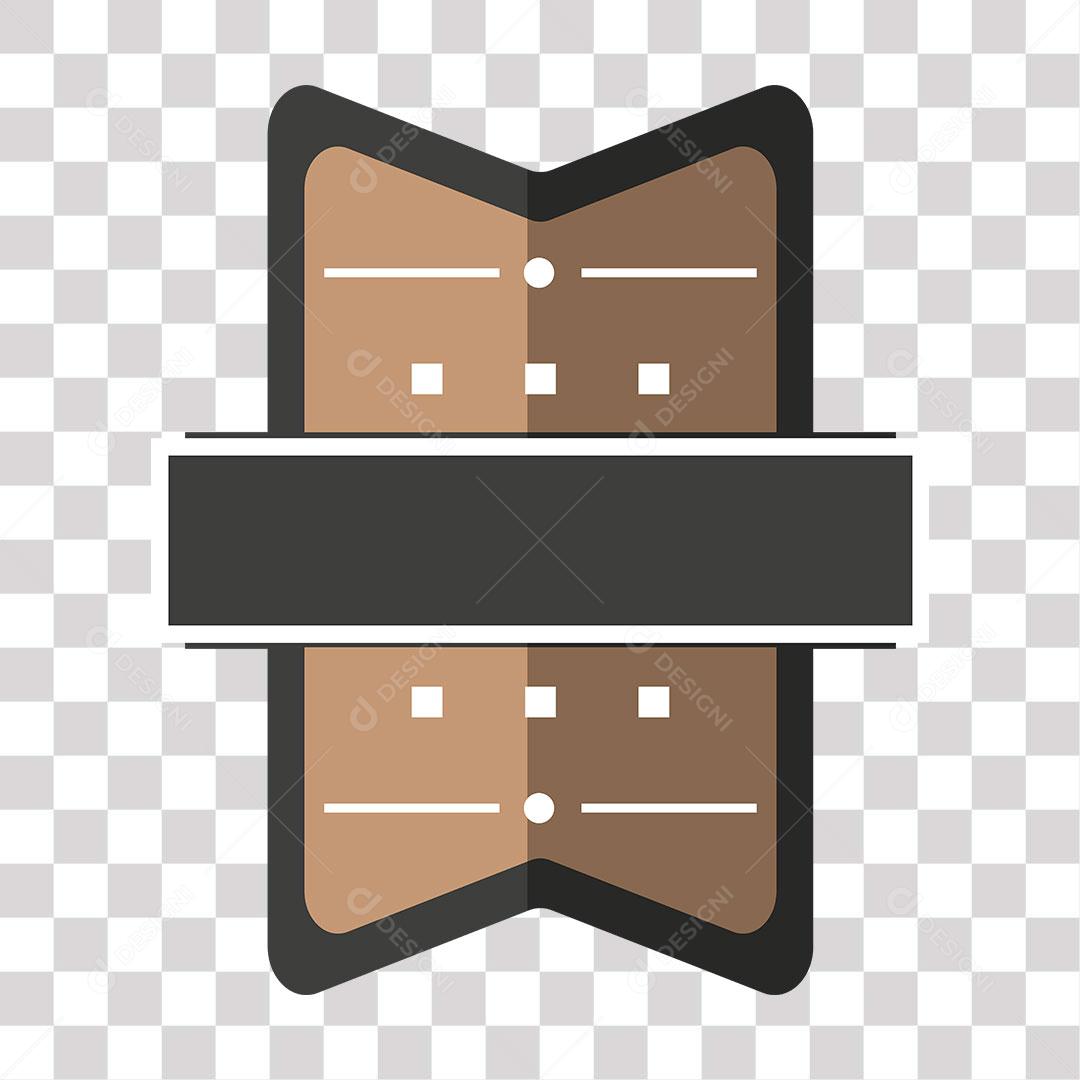 desenho de brasão de cor  marrom escuro