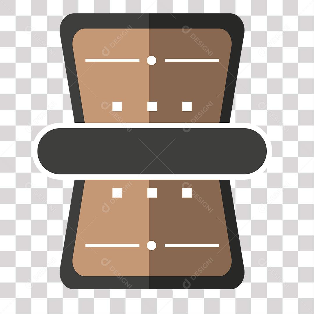 desenho de brasão de cor  marrom escuro