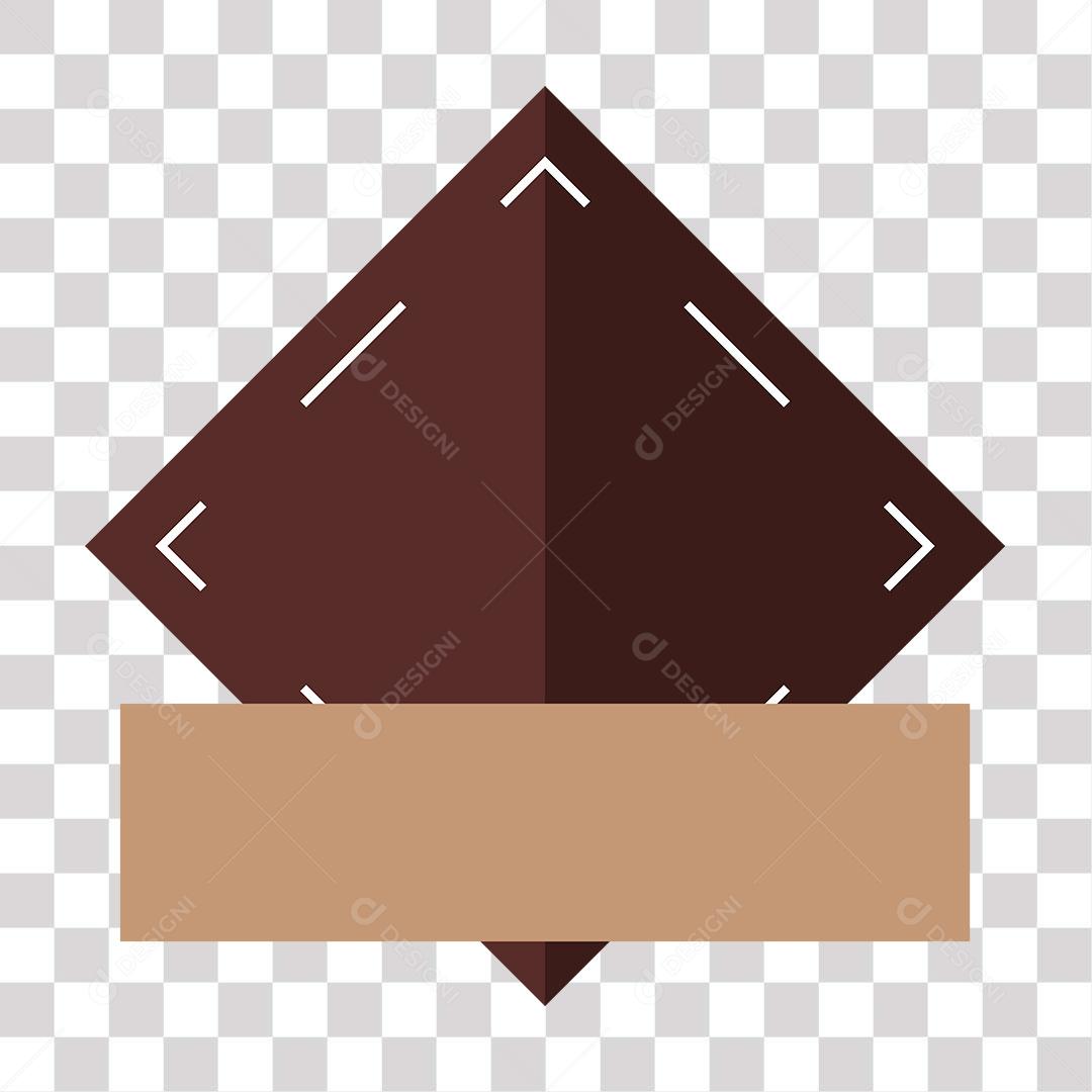 desenho de etiqueta de cor marrom