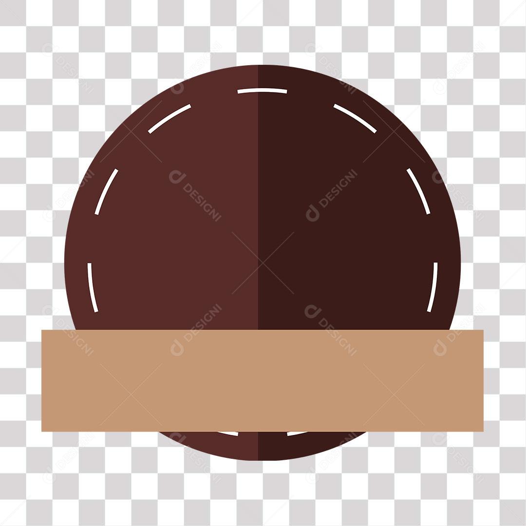 desenho de brasão de cor  marrom escuro