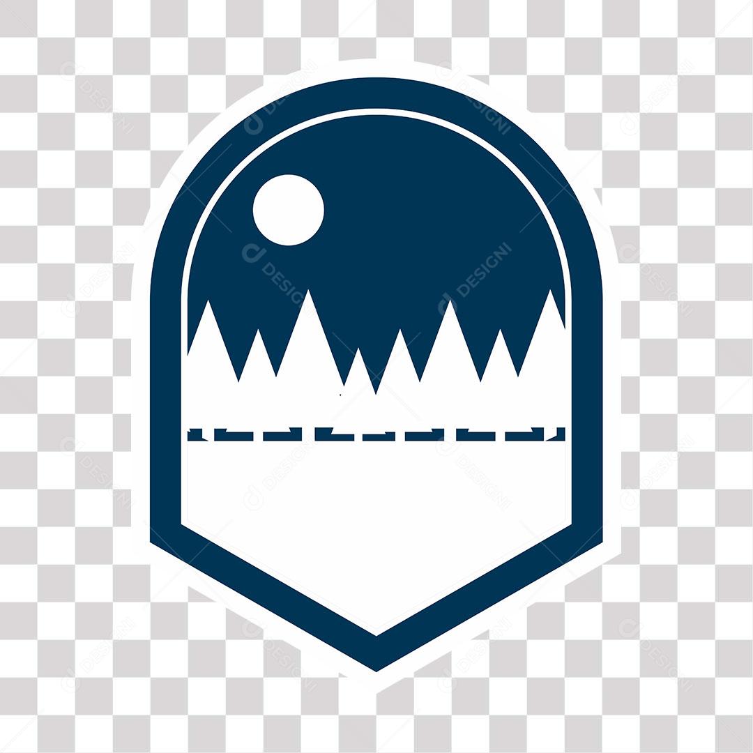 desenho de placa com imagem de floresta a fundo