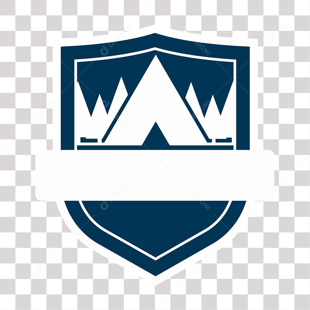 desenho de placa com faixa e floresta a fundo