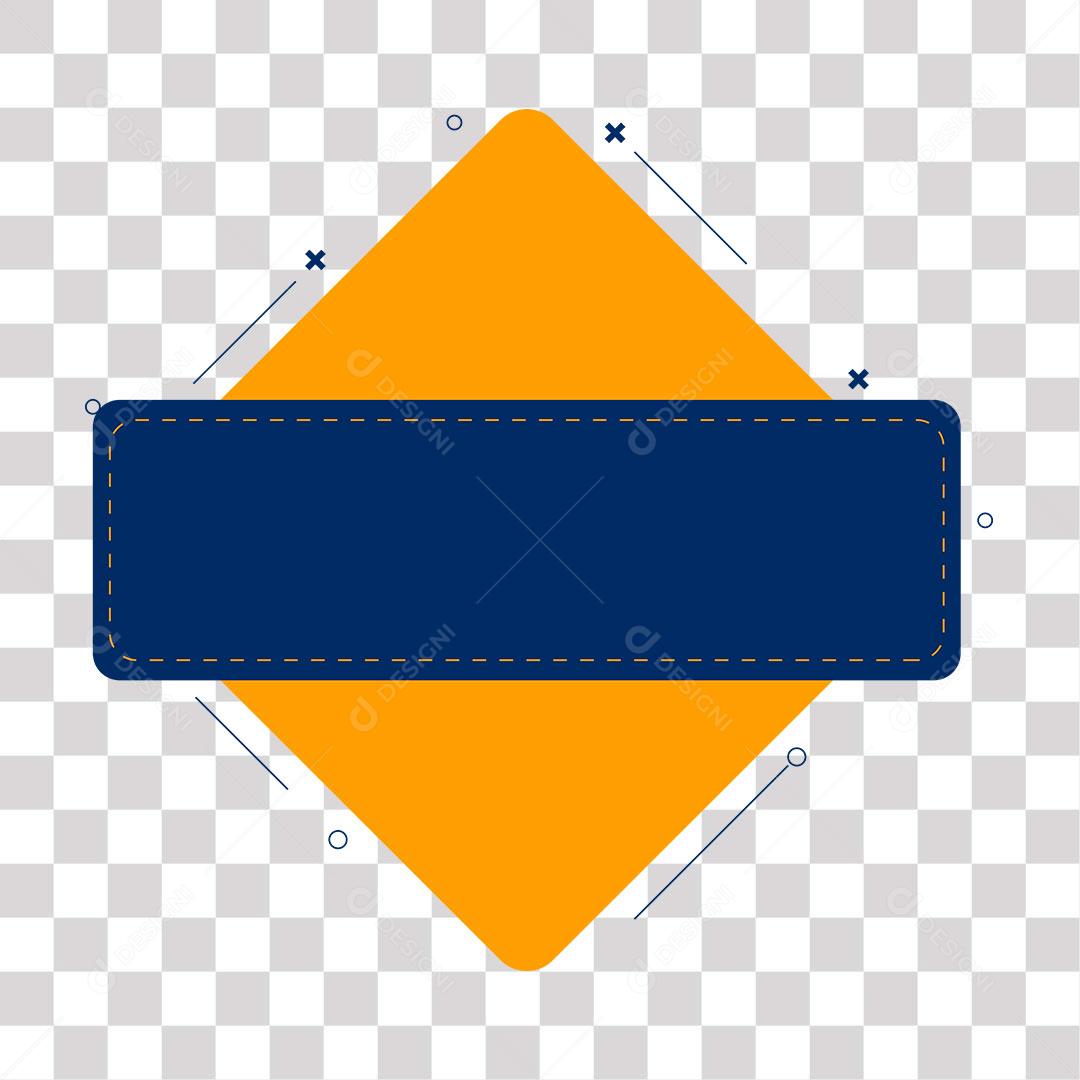 desenho de placa de cor amarela com faixa png transparente