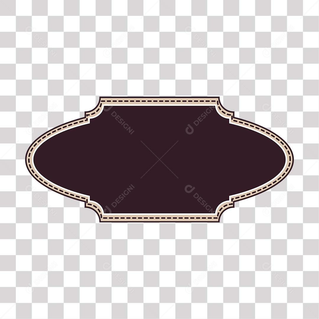 desenho de brasão de cor  marrom escuro