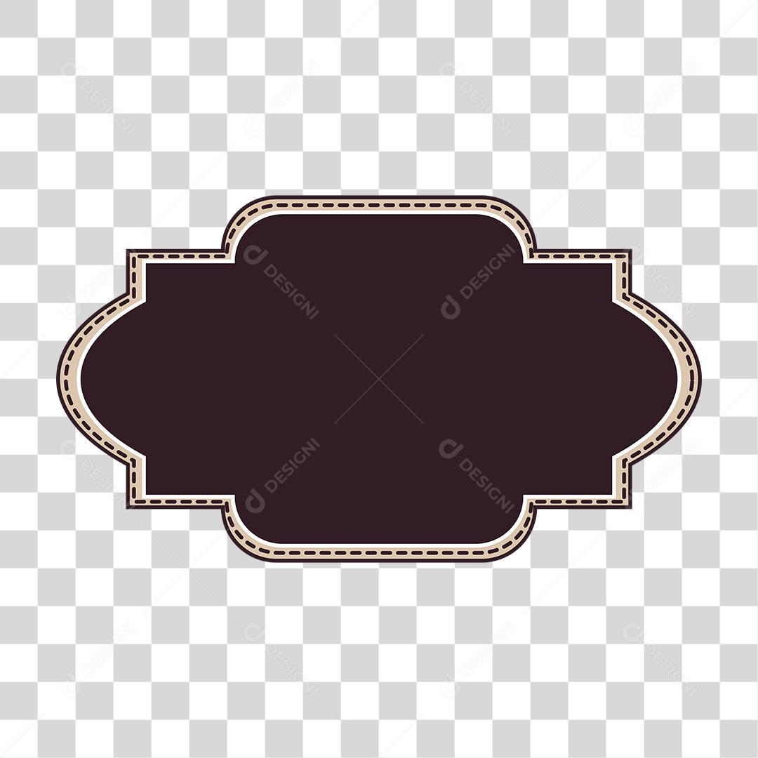 Desenho de um brasão marrom