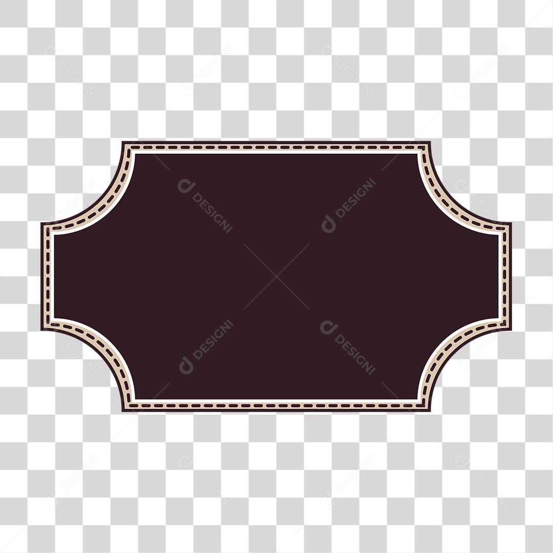 Desenho de um brasão marrom