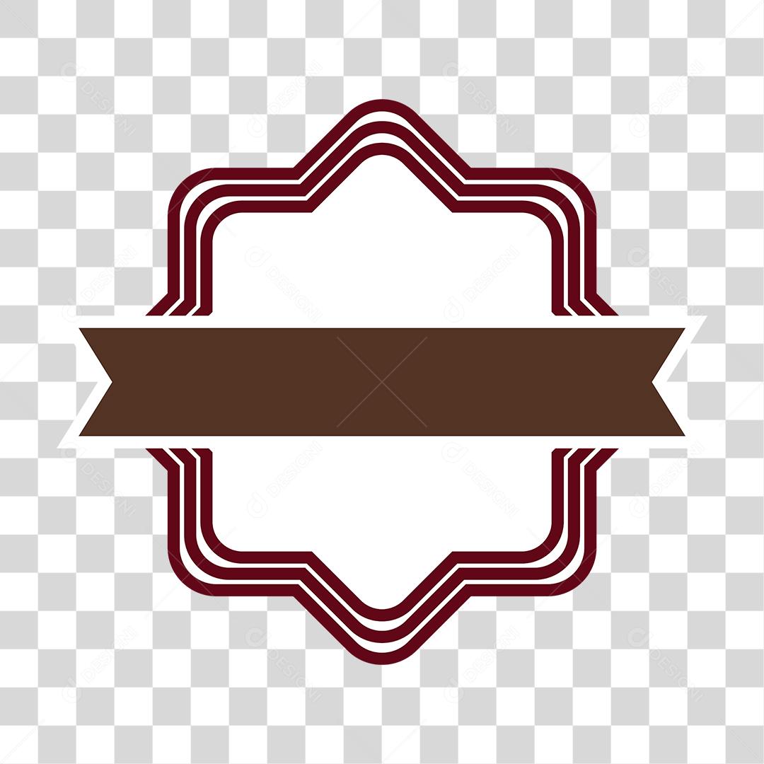 Desenho de um brasão com laço