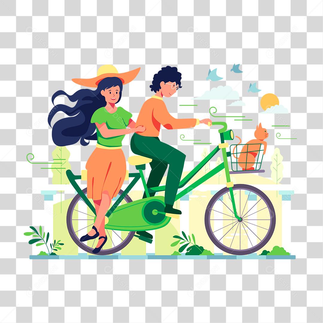 Desenho de mulheres andando de bicicletas