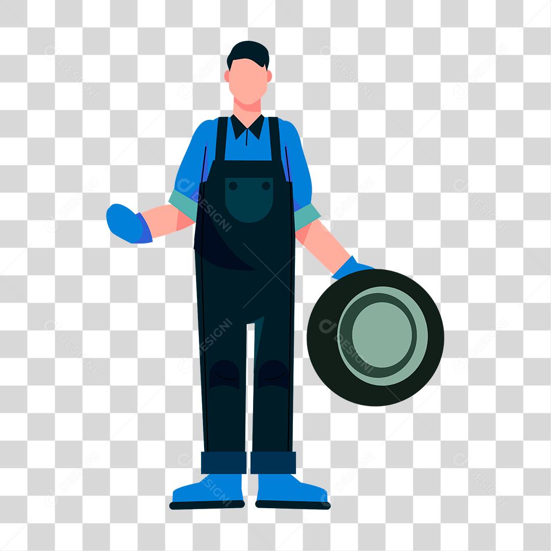 Desenho de pessoas trabalhando em suas profissões