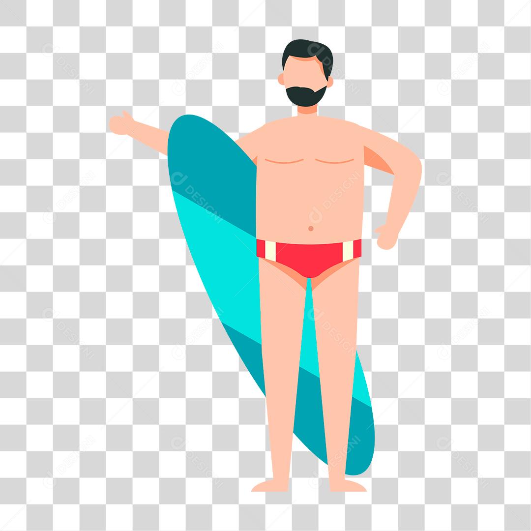 Desenho de pessoas vestidas com roupas de banho