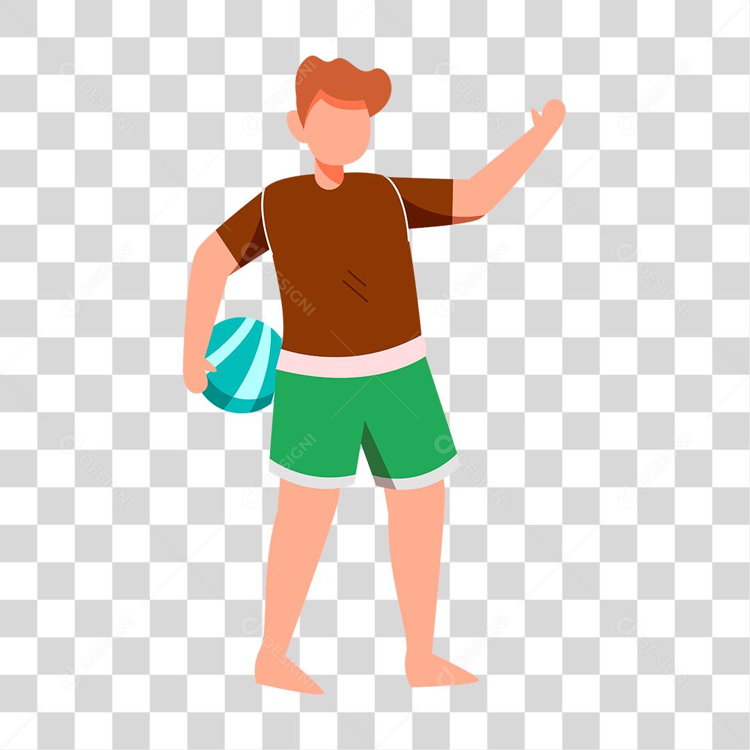 Desenho de pessoas vestidas com roupas de banho