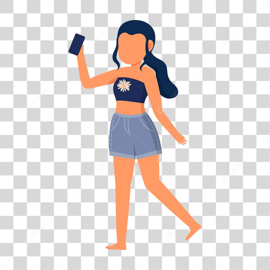 Desenho de pessoas vestidas com roupas de banho