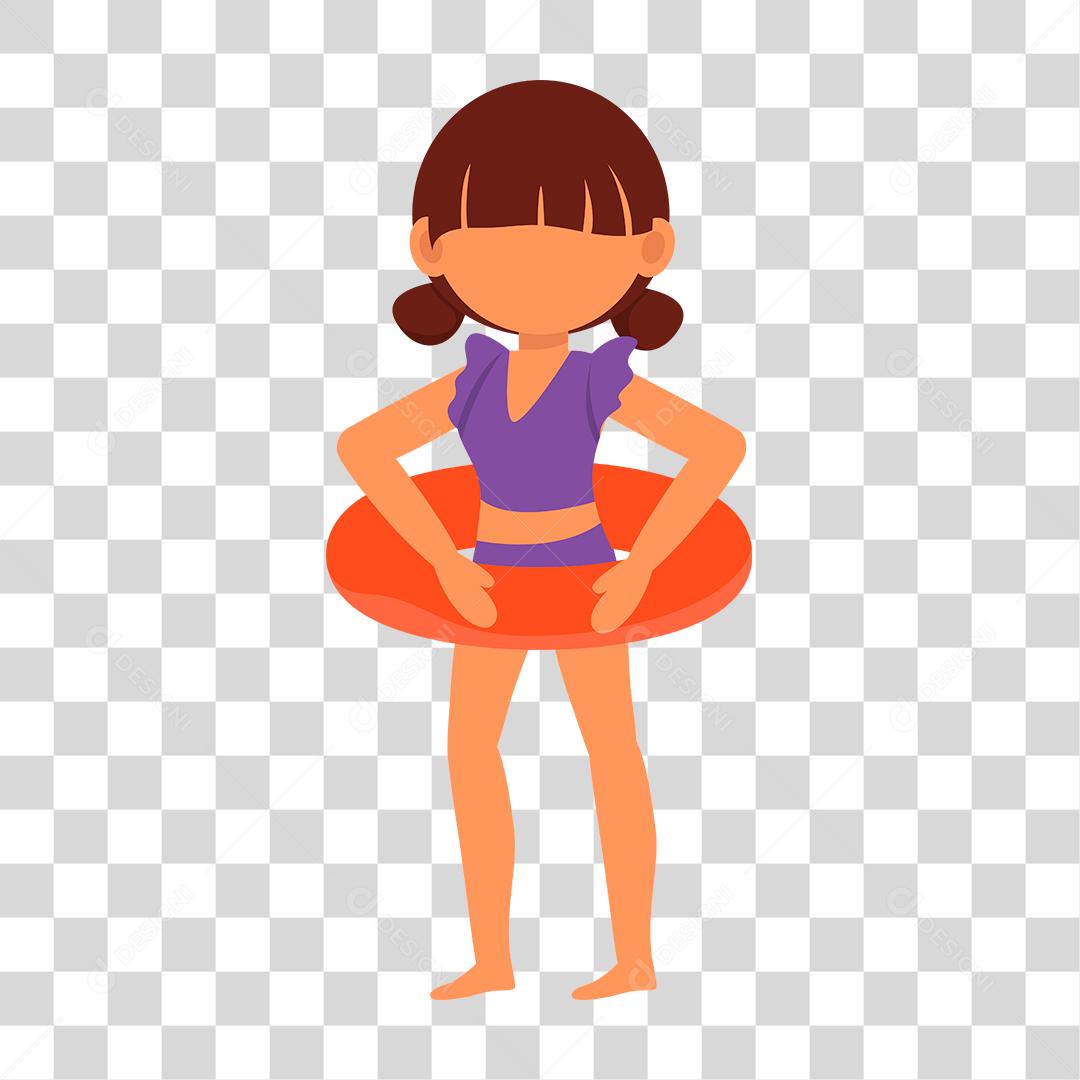 Desenho de pessoas vestidas com roupas de banho