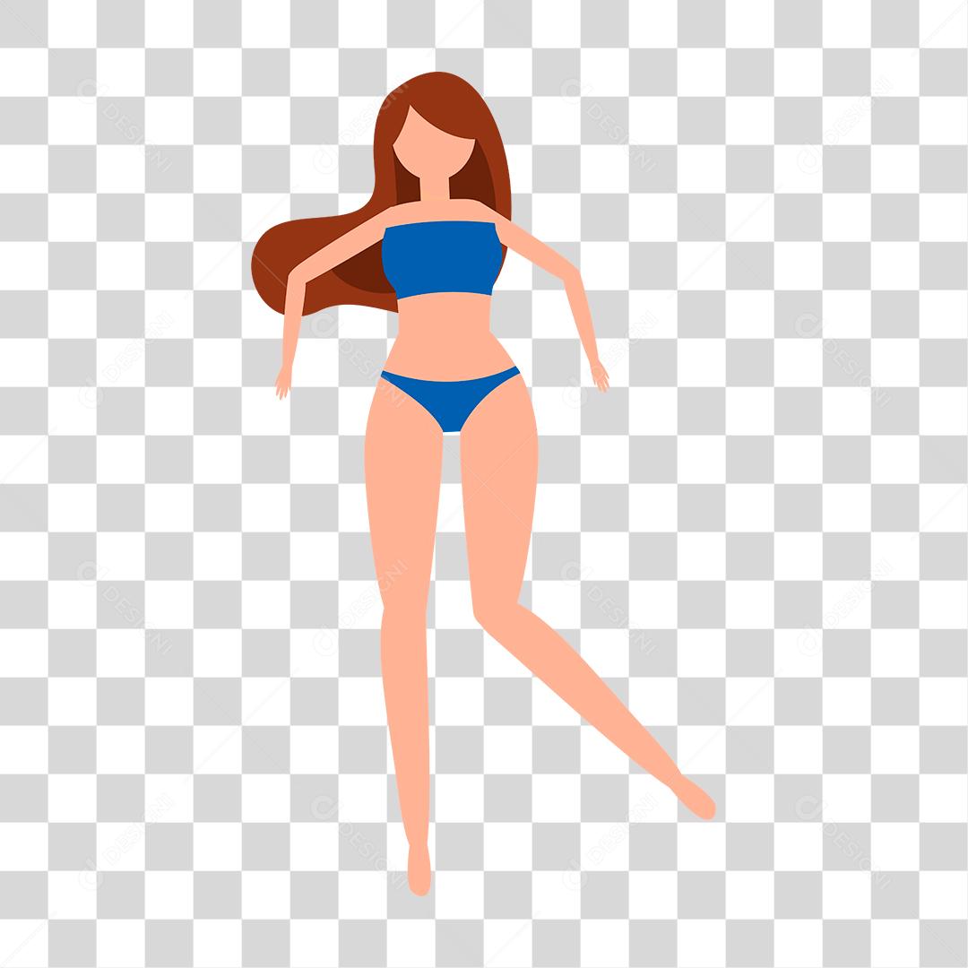 Desenho de pessoas vestidas com roupas de banho