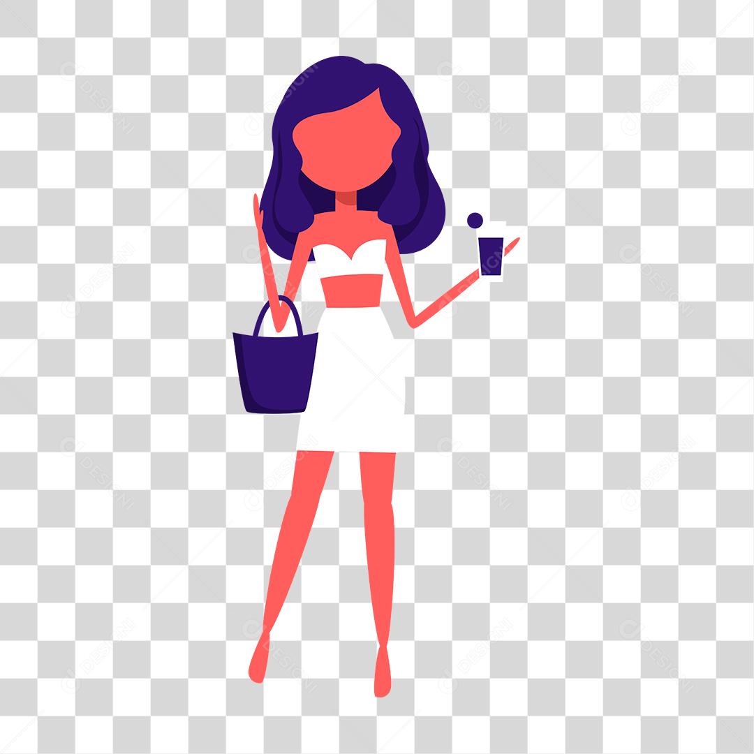 Desenho de pessoas vestidas com roupas de verão