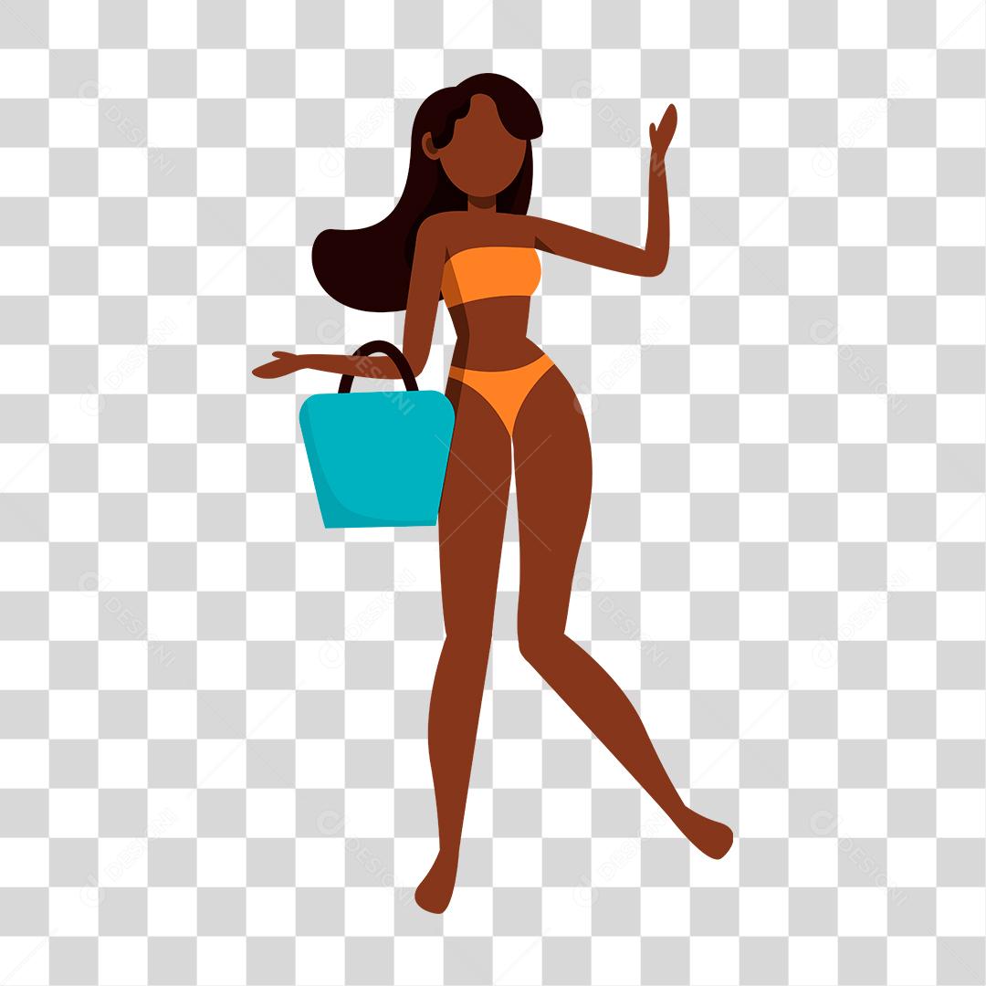 Desenho de pessoas vestidas com roupas de verão