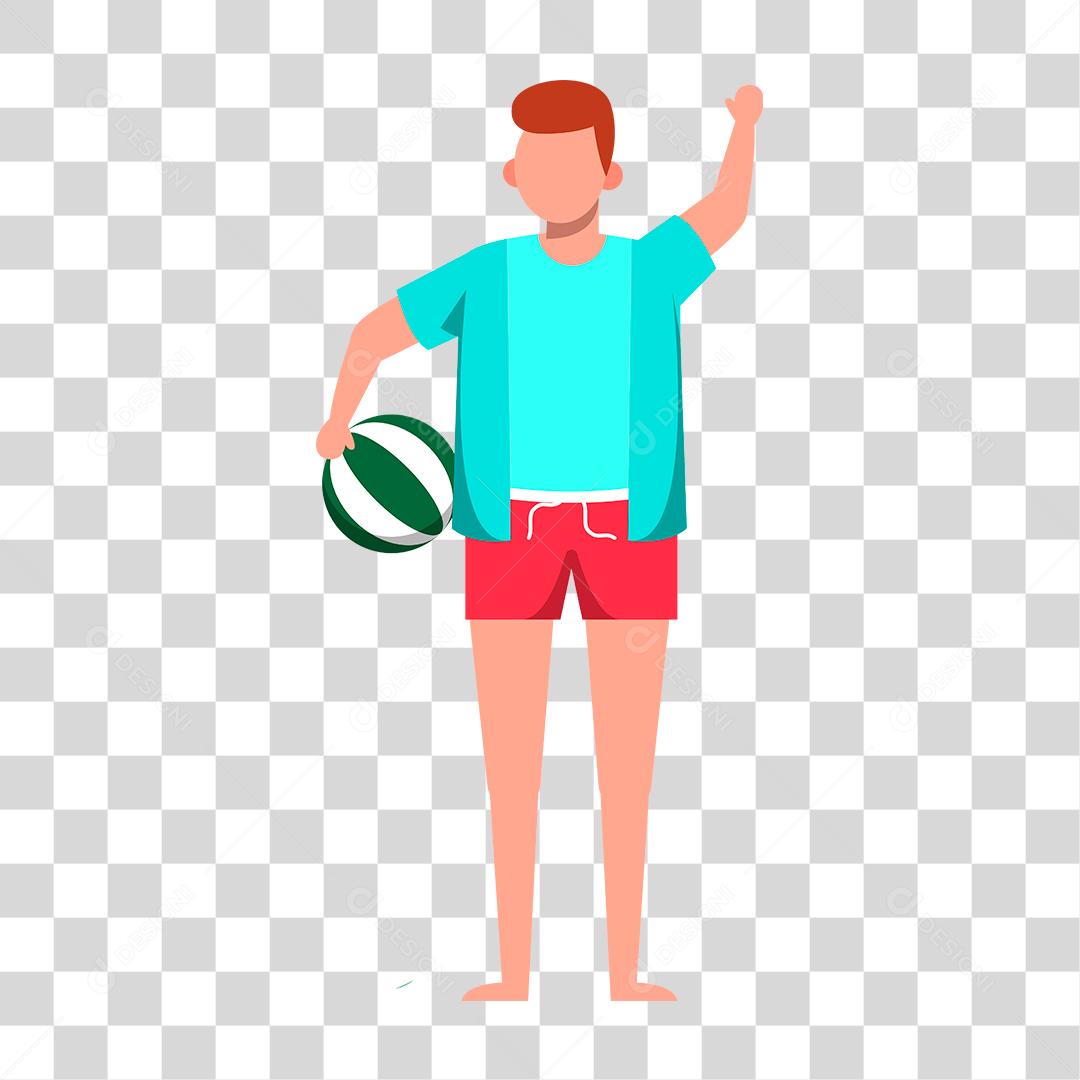 Desenho de pessoas vestidas com roupas de banho