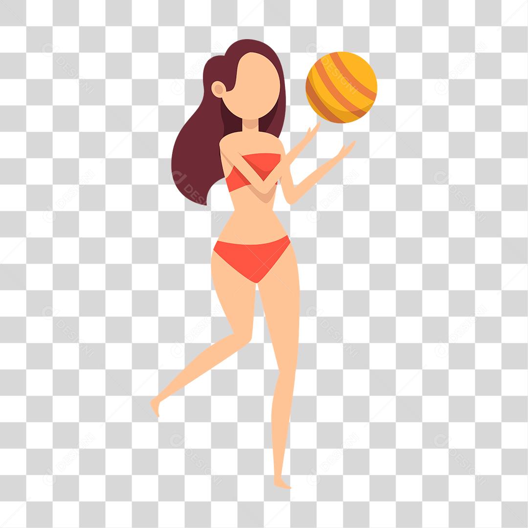 drawing of a person dressed in a bathing suit