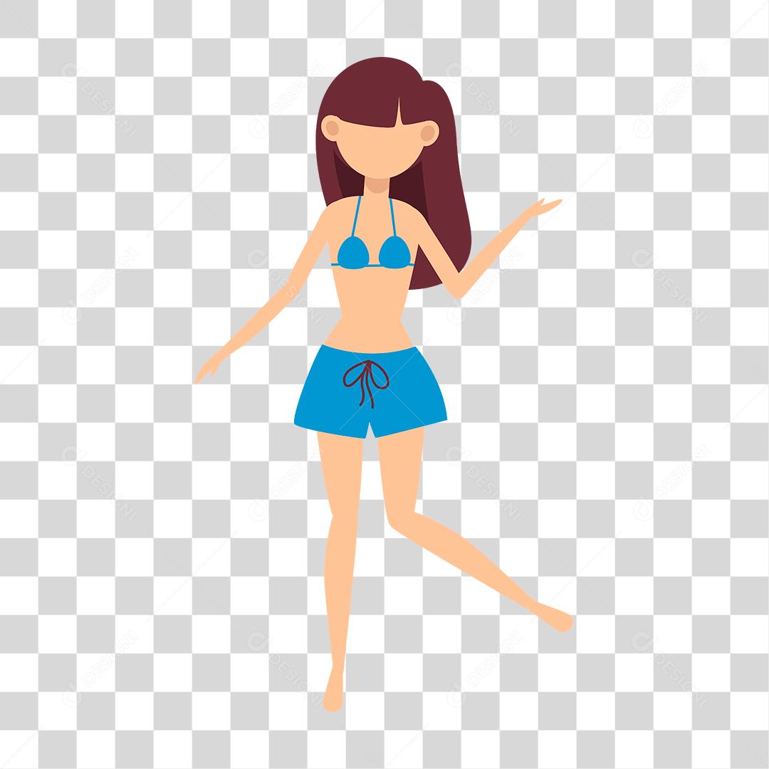 desenho de uma pessoa vestida com roupa de banho