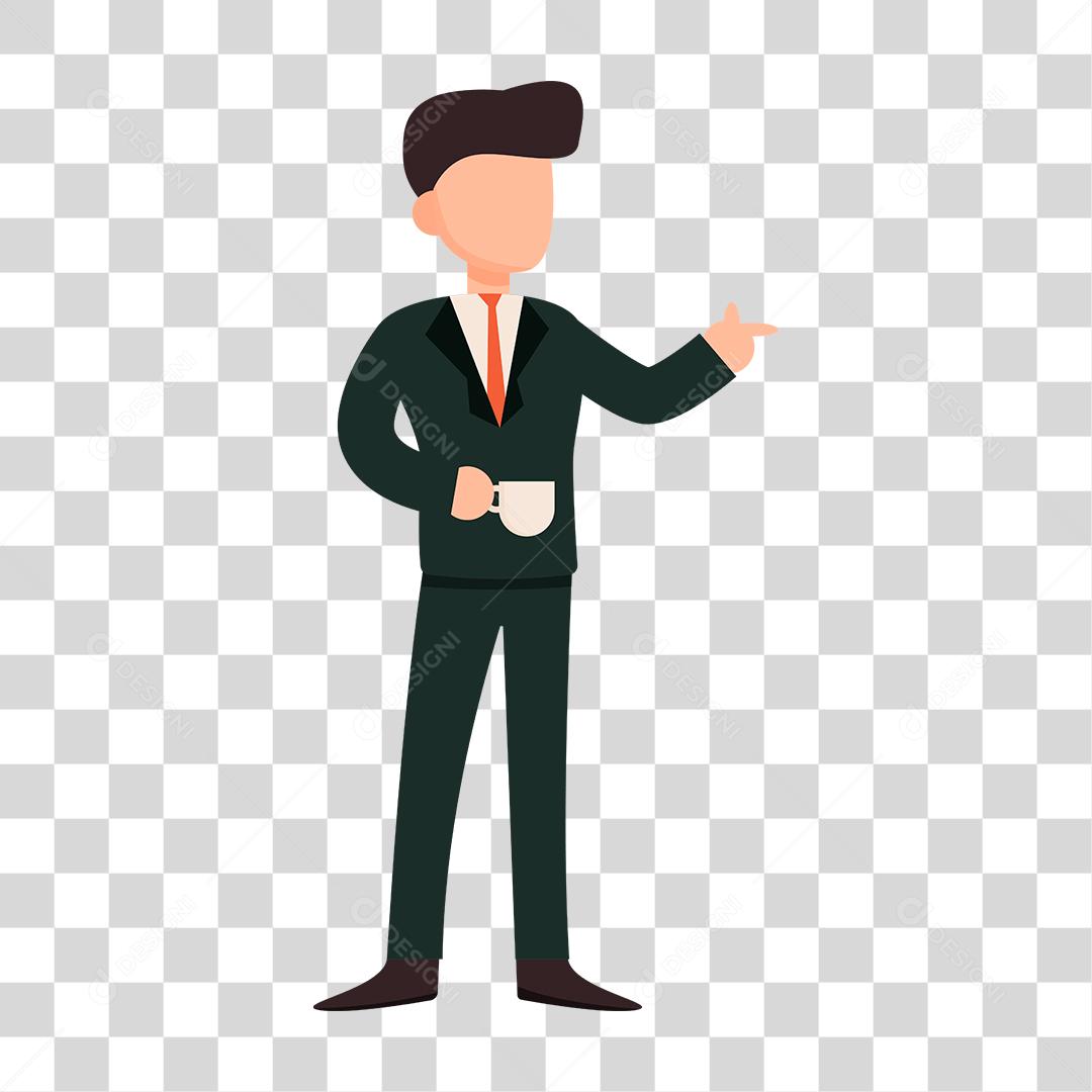 desenho de uma pessoa vestida formalmente