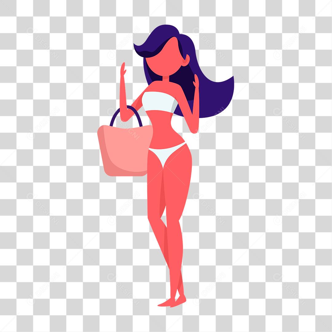 Drawing of people dressed in bathing suits