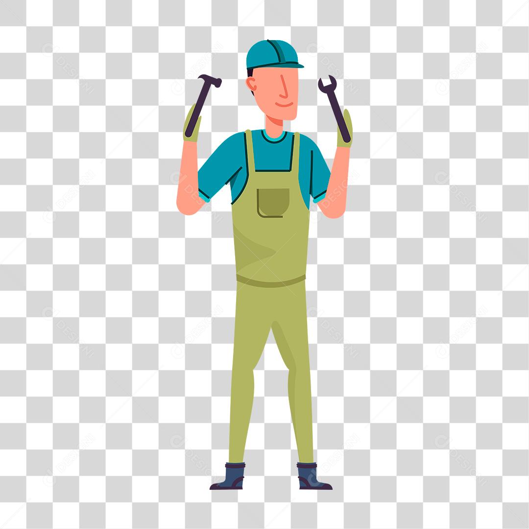 Desenho de pessoas trabalhando em suas profissões