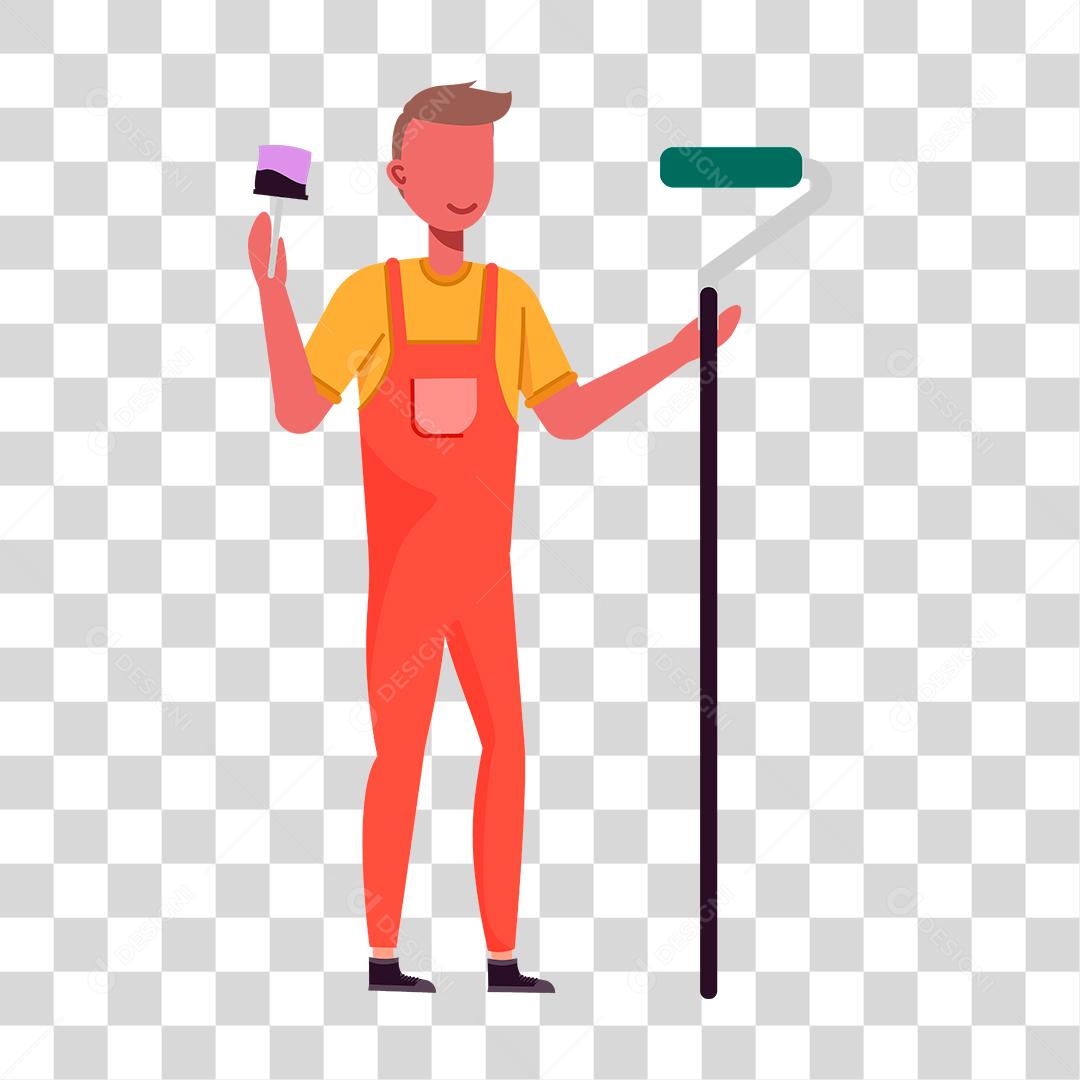 Desenho de pessoas trabalhando em suas profissões