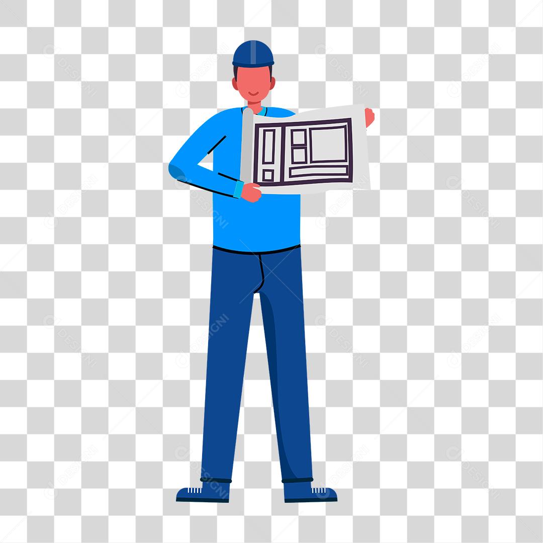 Desenho de pessoas trabalhando em suas profissões