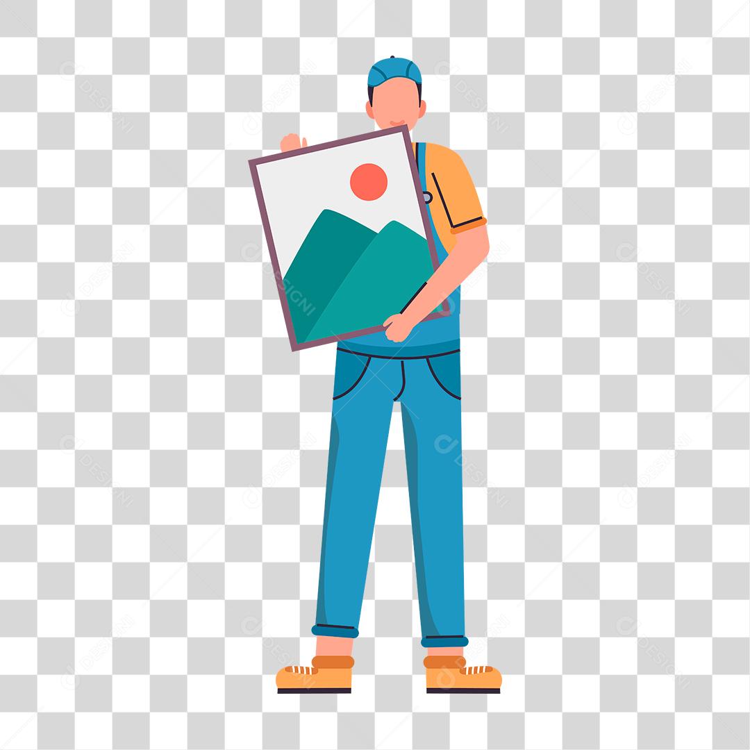 Desenho de pessoas trabalhando em suas profissões