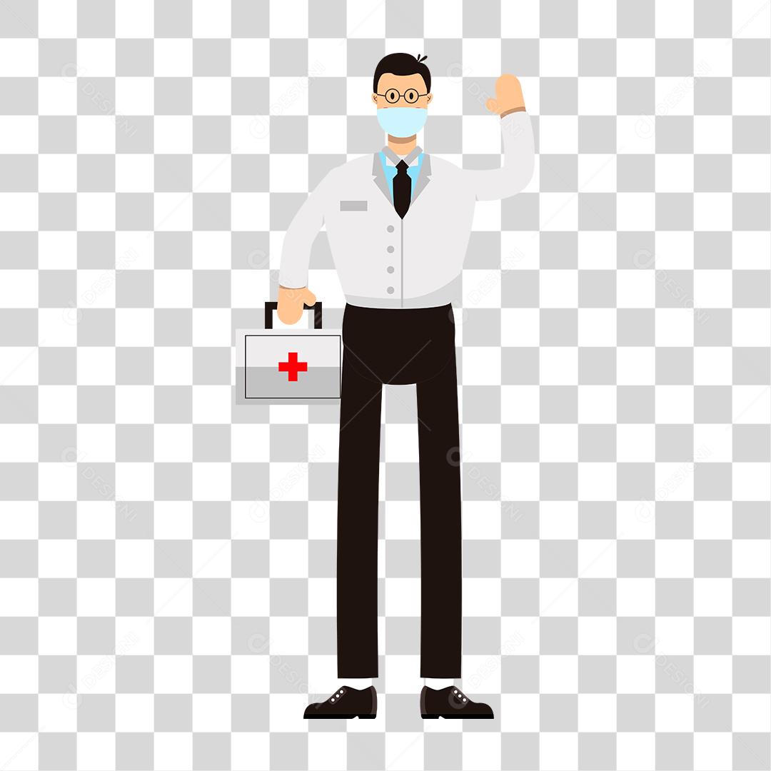 Desenho de homem medico