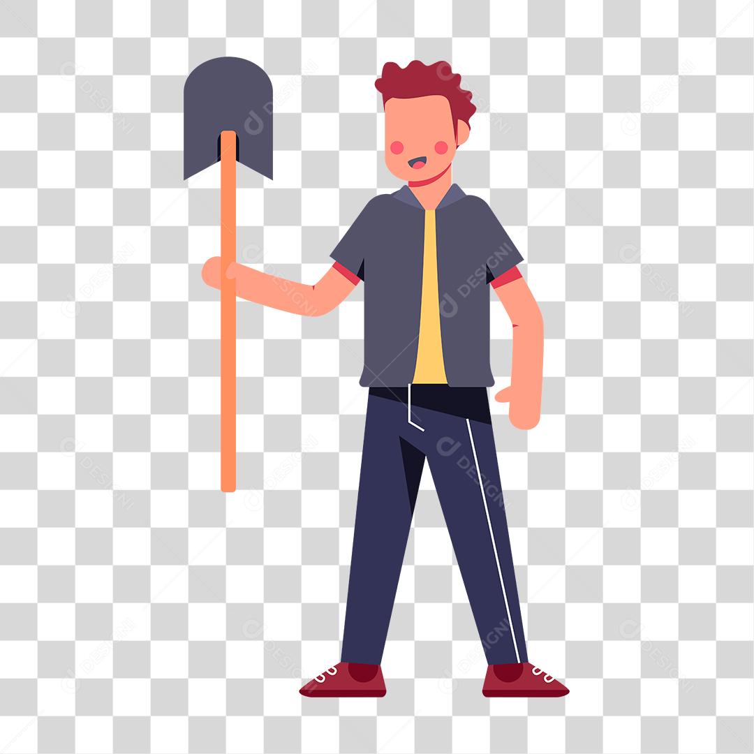 Desenho de homem trabalhador