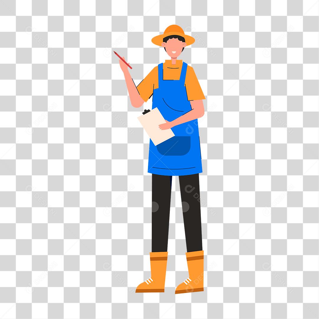 Desenho de homem trabalhador