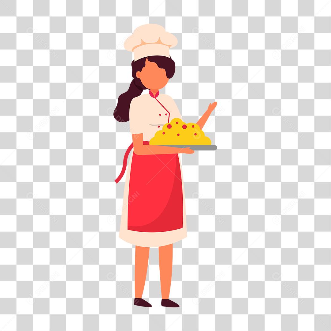 Desenho de mulher cozinheira