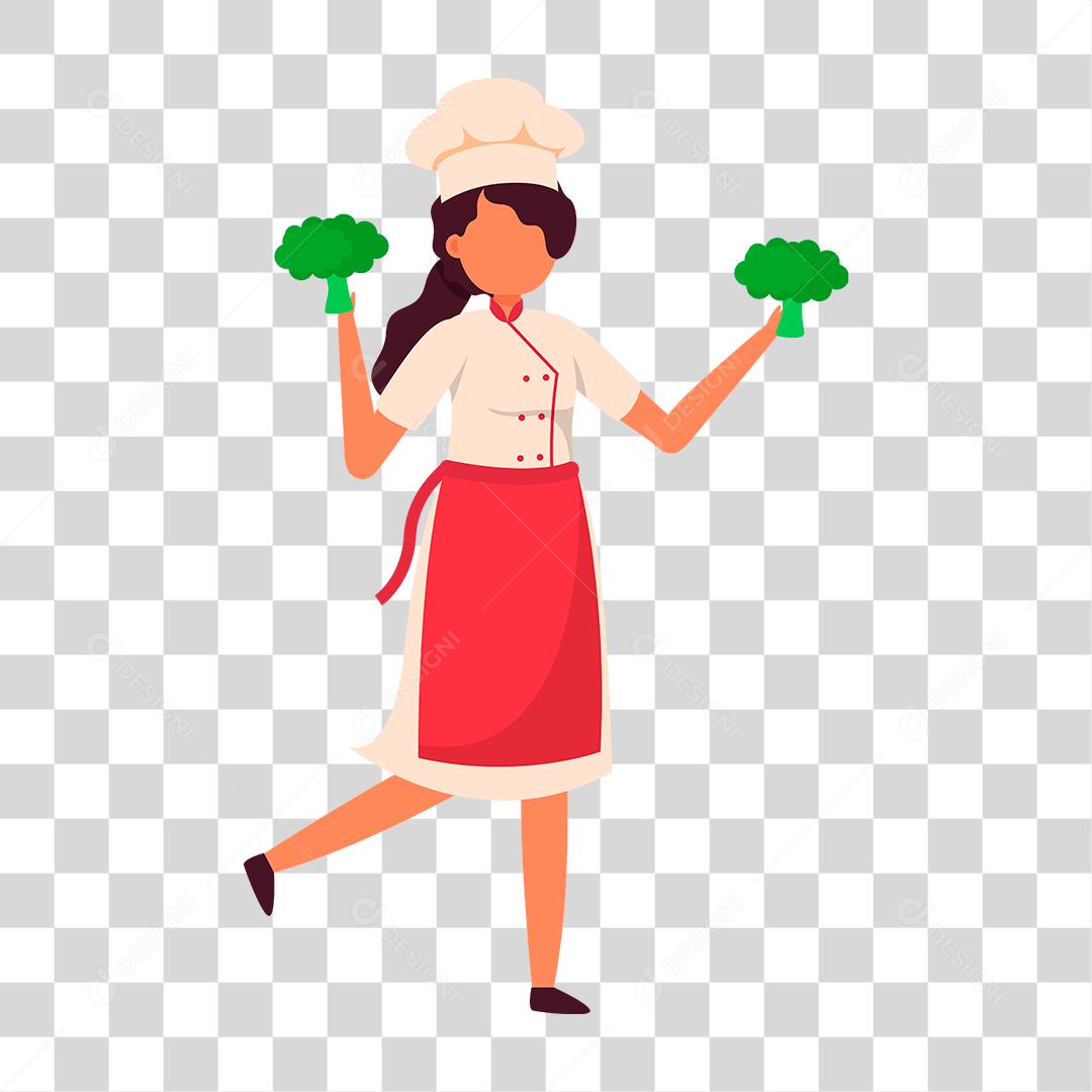 Desenho de mulher cozinheira