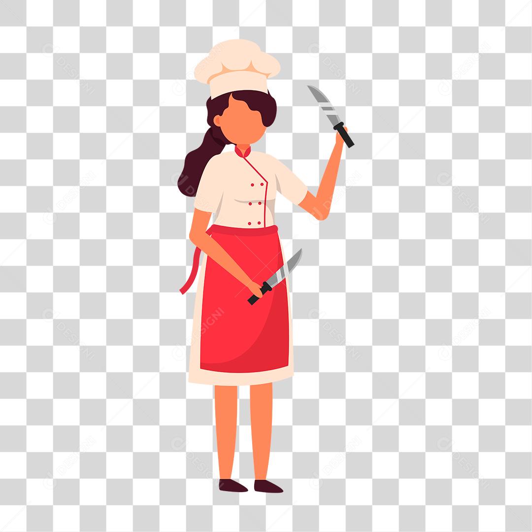 Desenho de mulher cozinheira