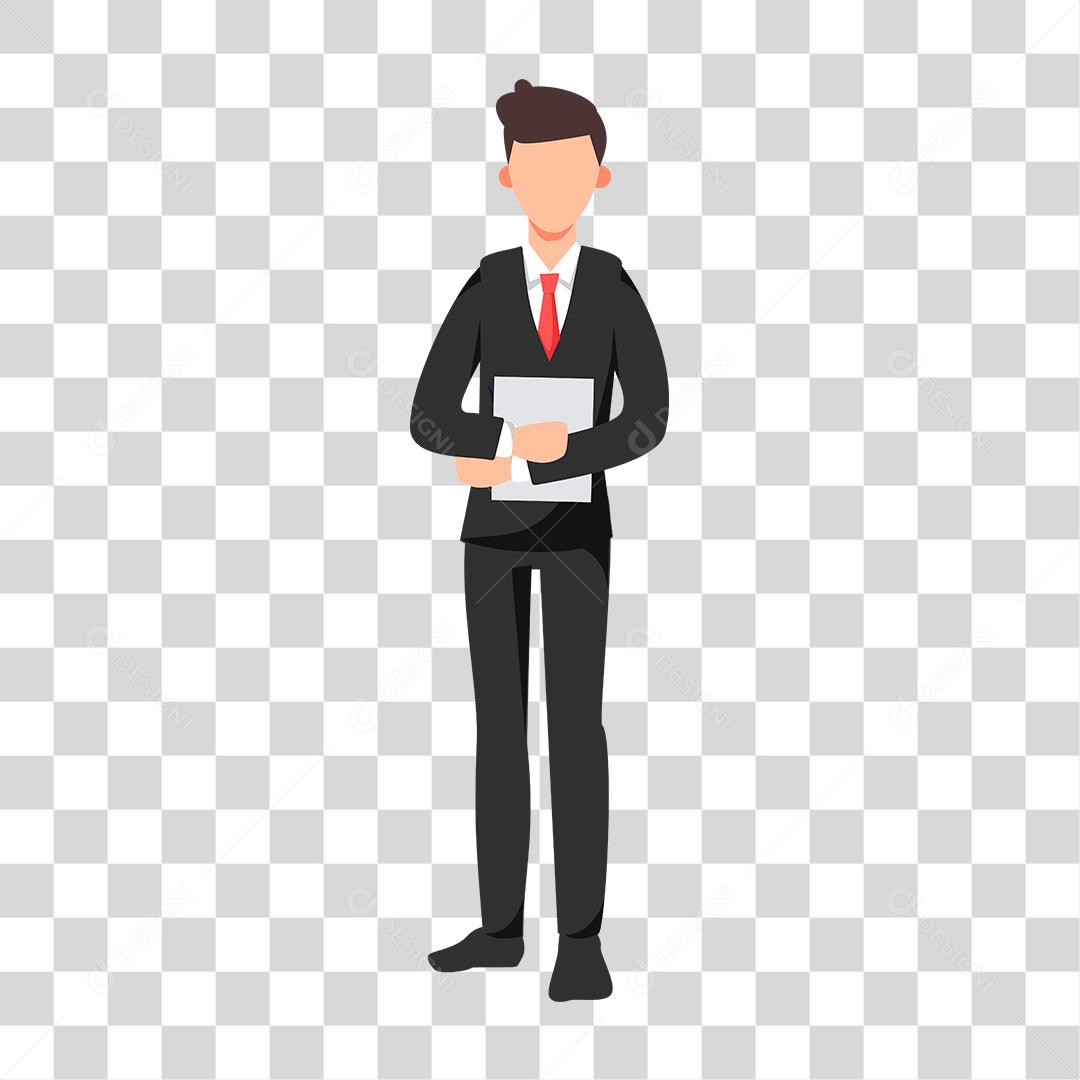 Desenho de homem empresário