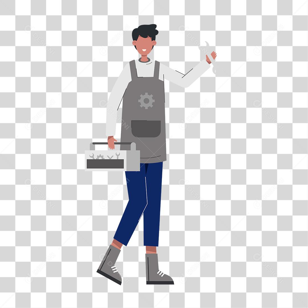 Desenho de homem trabalhador