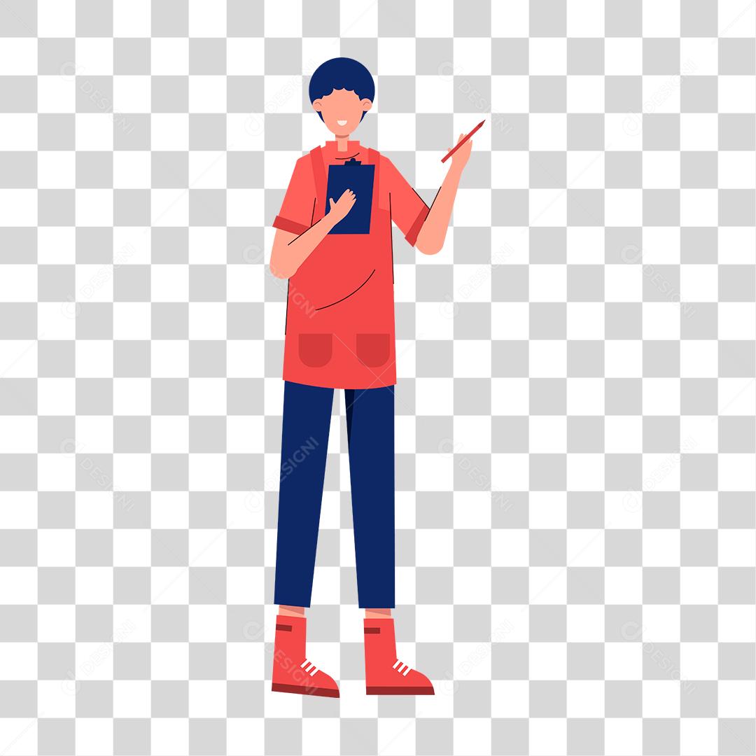 Desenho de homem trabalhador