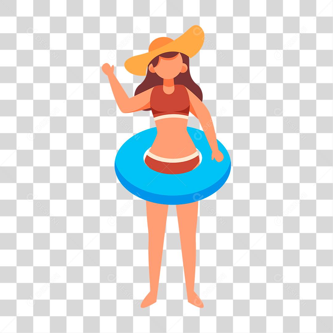 Desenho de homem curtindo verão praia