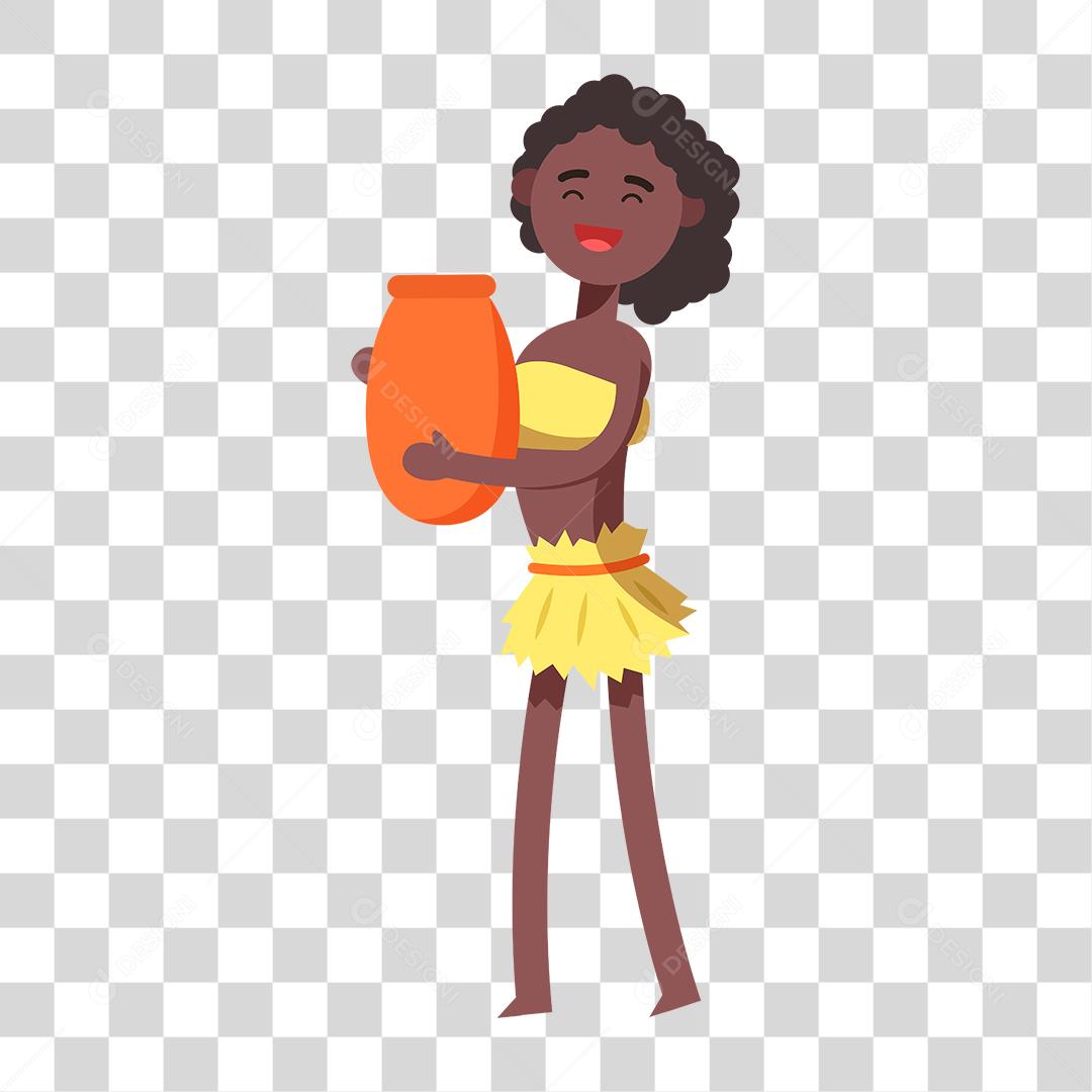 Desenho de mulher negra índia