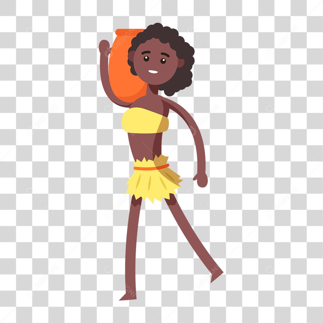 Desenho de mulher negra índia