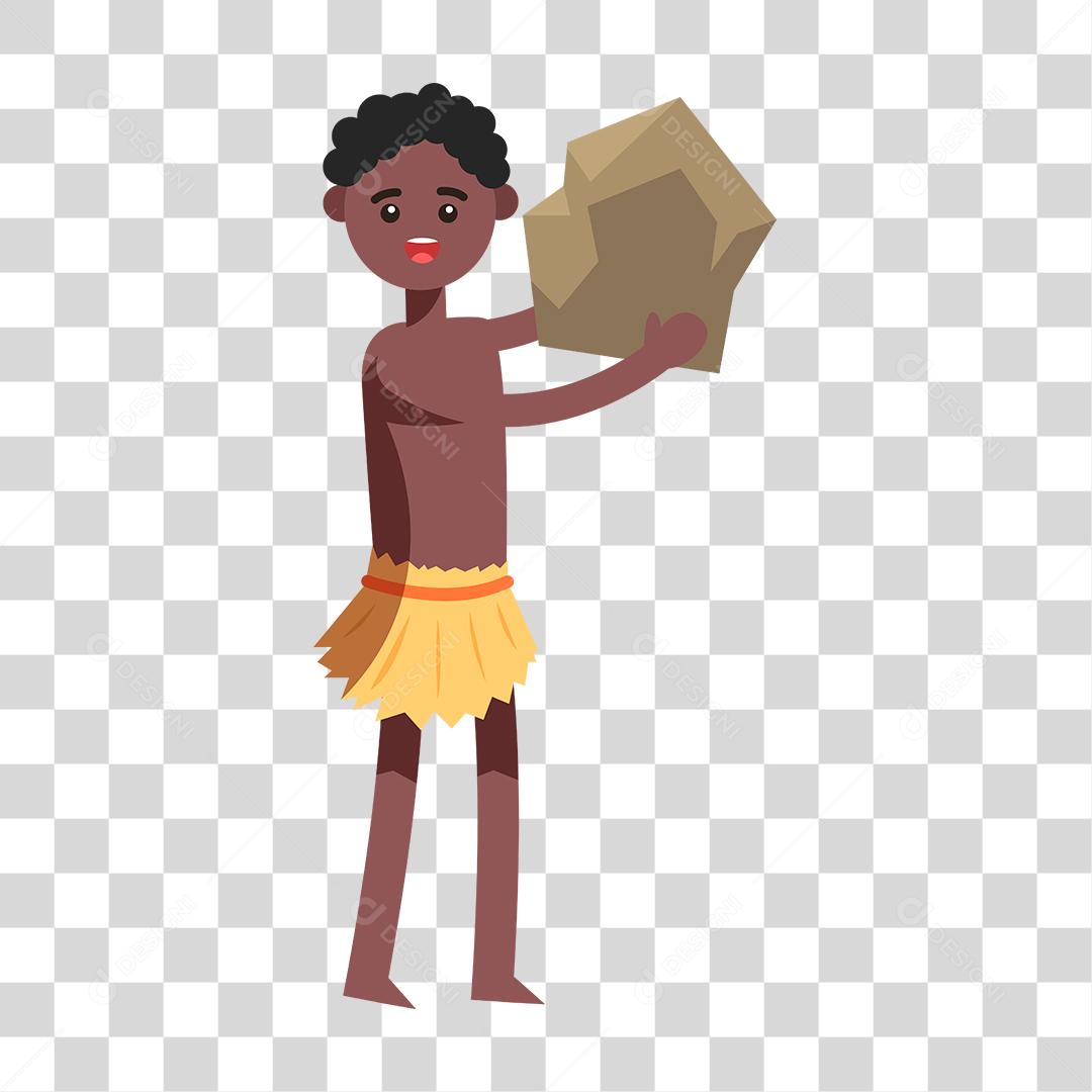 Desenho de homem negra índio