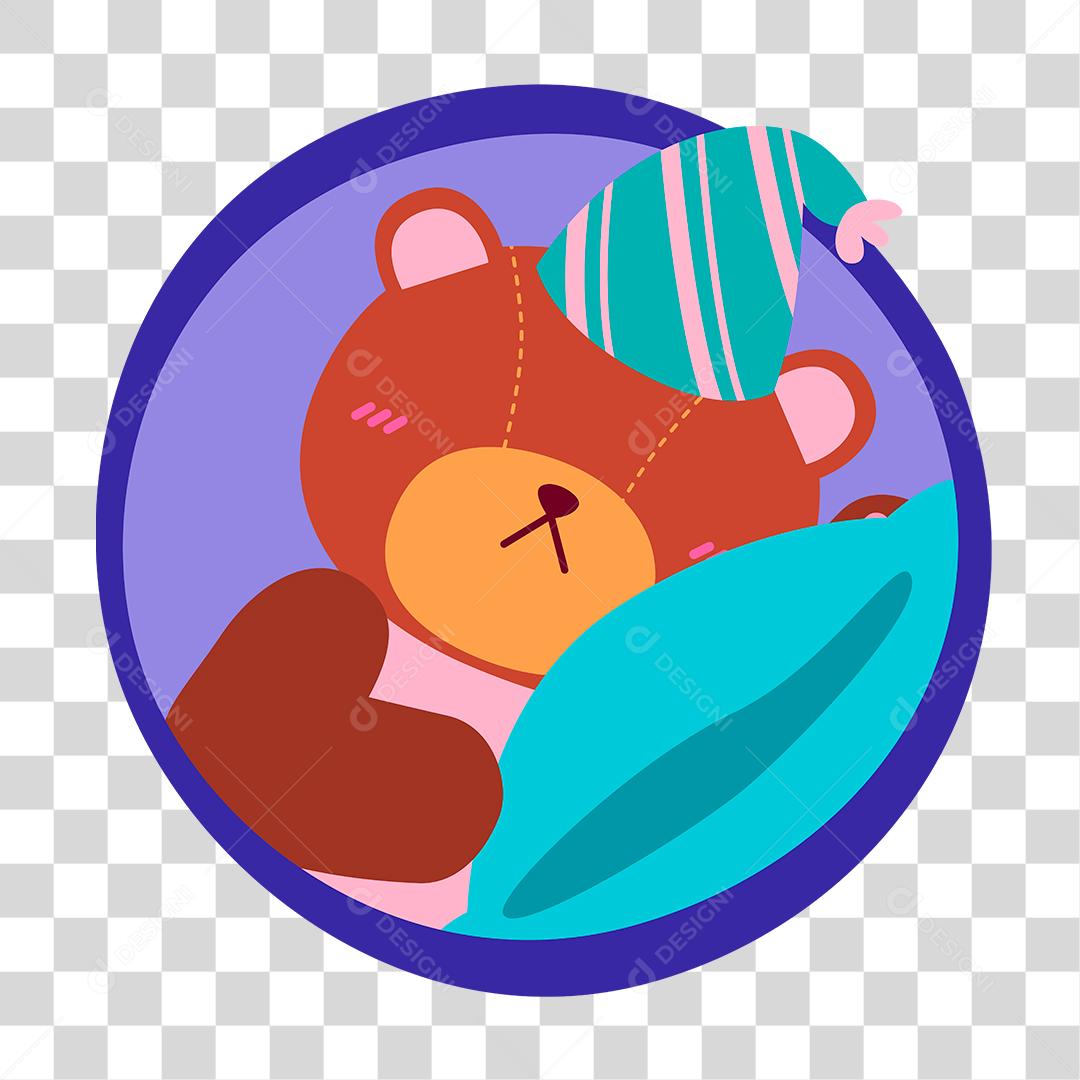 Desenho de urso dormindo