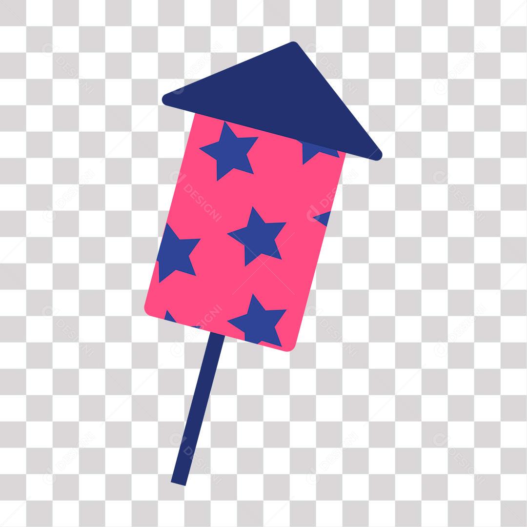 desenho de foguete de festa de aniversario