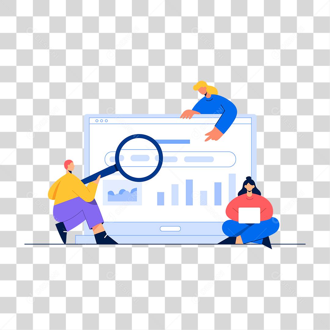 Desenhos de pessoas trabalhando em grupos escritório