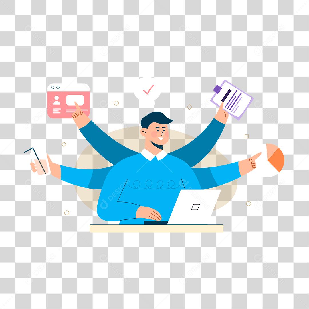 Desenho de homem trabalhador