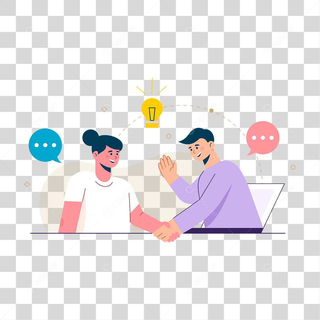 Desenho de pessoas trabalhando em grupos