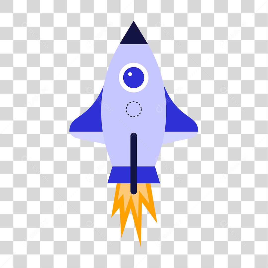 Desenho de foguete decolando